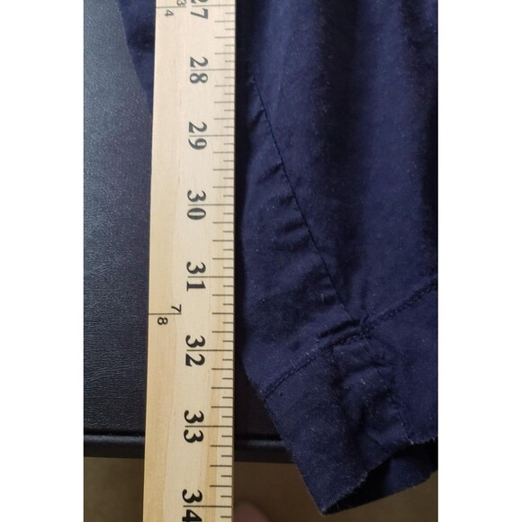 Eileen Fisher Pants XL Navy Blue Linen Blend Cargo Drawstring Casual Autumn Fall - Picture 9 of 10